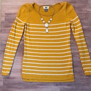 Stripe yellow sweater XS